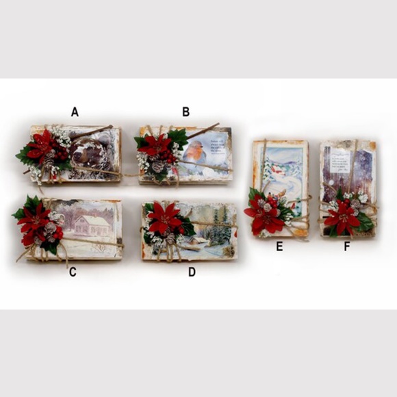 Rustic Christmas Holiday Floral Arrangement Centerpiece, Upcycled, Books, Shabby - Picture 5 of 5